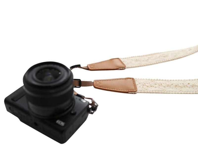 UNIKSTRAP Original Design Personalized Adjustable Camera Strap Cream Graceful & Vintage Lace  Fit for Canon Nikon Sony Olympus Interchangeable Lens Digital Camera/DSLR etc. - Image 3